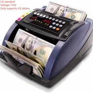 US Plug 110V Voltage, USD EUR Money Counter Machine UV/MG/IR/DD Cash Counterfeit Detectors, Add/Batc