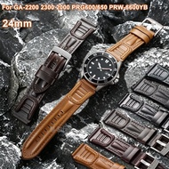 Premium Glossy Genuine Leather Watch Strap 24mm For GA-2200 2300 2000 PRG600/650 PRW-6600YB Premium 