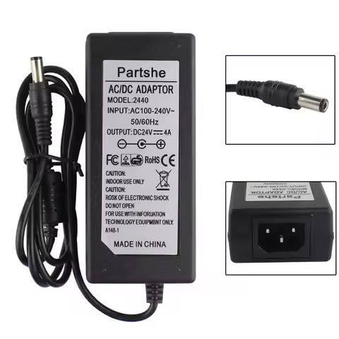 New 24V 4A AC/DC Adapter Power Supply For Zebra GK420d GK420t GX420d GX420t GX430t Barcode Label Pri