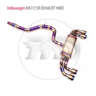 HMD Titanium Alloy Exhaust System Valve Catbak for Volkswagen Golf MK7R MK7.5R Car Accessories Auto 