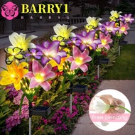 BARRY1 Solar Garden Lights, Butterfly Design Flower Decor Outdoor Garden Lights, Butterfly Iris Grou
