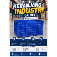 INDUSTRIAL BASKET large crate/ Basket Crate Plate Bowl MULTI-PURPOSE BASKET/ 108 LITERbiru