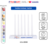 Nến thơm Hộp 6 nến taper Eden Candle (BST 22 màu nến taper) FTRAMART EDC2331 phù hợp tất cả các chân
