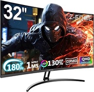 Z-Edge 32 inch Curved Gaming Monitor, 16:9 QHD 2K 2560x1440 170/144Hz 1ms Frameless LED Gaming Monit
