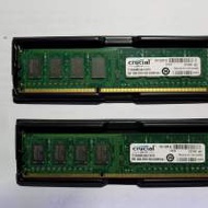 2 PCS OF CRUCIAL DDR3 8GB (TOTAL16GB) 1.5V1600MHz RAM KIT