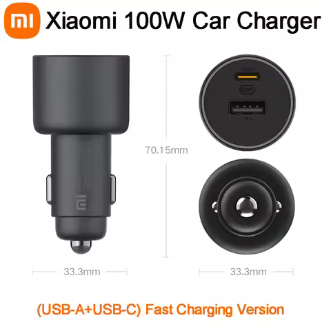 Xiaomi 100W Car Charger 1A1C Fast Charging Dual-port USB-A USB-C Smart Device Fully Compatible With 