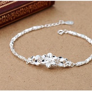 Butterfly love flower 999 Ing Silver women's f 999 Sterling Bracelet Female Fashion Japanese Korean 