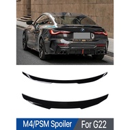 M Sport Carbon Fiber M4 PSM Style Rear Trunk Spoiler Lip Wing For BMW 4 Series G22 G26 2020 420i 430
