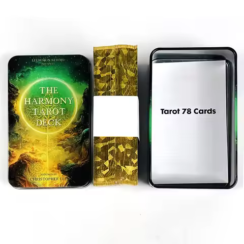 Harmony Tarot In A Tin With Gilded Edges 78 Pcs Cards Tarot Deck With Guidebook For Beginners, High-