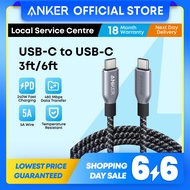Anker Prime USB C to USB C Cable 3ft/6ft 240W Fast Charging Braided Nylon Type C Cable A88E2