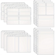 TEMU 12ชิ้น ซองใส่เอกสาร PVC ขนาด A5, ซองใส่เงิน 6 รู, ซองใส่เอกสารขนาดเล็กสำหรับเก็บและจัดระเบียบกา