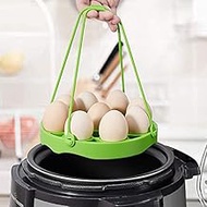 ICYSTOR Silicone Egg Bites Molds and Egg Steamer Rack Trivet with Slings Compatible with Instant Pot Pressure Cooker Accessories