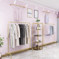 Women's clothing store rack rack display rack gold floor type children's clothing store clothes hang