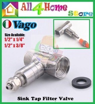 Water Filter Extension Filter Tee Filter Valve 3/8" x 1/2"x 1/2"
