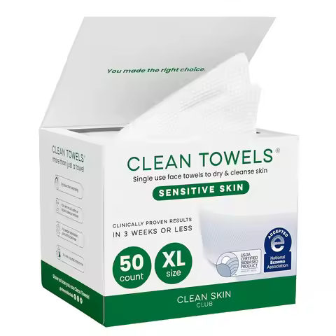 Ultra-Soft Disposable Face Towels for Sensitive Skin - Aloe & Glycerin Infused, Dermatologist Approv