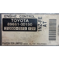 ( HALFCUT ) TOYOTA VIOS AUTO NCP42 ENGINE CONTROL UNIT 1NZ-FE ECU 89661-OD150