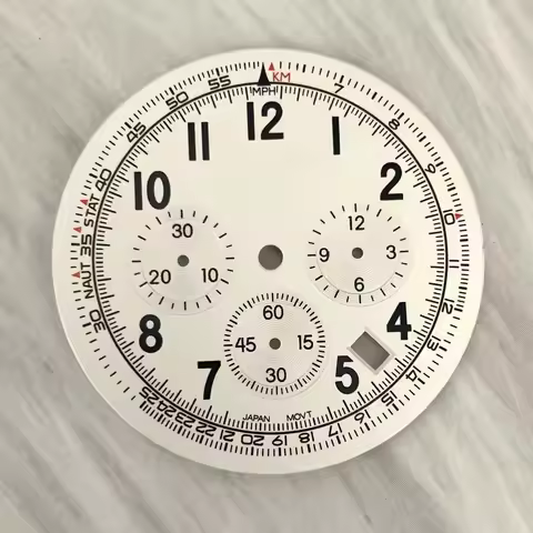 VK63 dial 36.8mm dial new panda dial green luminous S dial for Seiko mod suitable for 46.5mm case