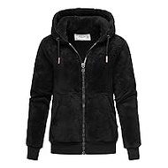 REPUBLIX RD-015 Women's Teddy Sweat Jacket Plush Hoodie Pullover Zip Jacket