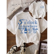 Funny Tequila Drinking Club Graphic Women Casual Crew Neck Short Sleeve T-Shirt, Back To School Seas