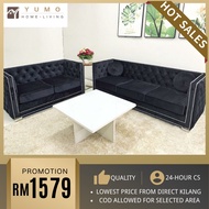 NORWAY MODERN CHESTERFEILD WINGED CHAIR SOFA 3/2/1 SEATER // READY STOCK SOFA 3 SEATER SOFA 2 SEATER