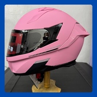 Spyder Fury S0 V3 Full Face Dual Visor Helmet matte pink moto trendz