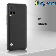 Jingsanc Ốp Da Sang Trọng Cho VIVO Y21T/Y21/Y21s/Y33s Ốp Điện Thoại Ốp Silicon Chống Sốc Mờ Da Trơn 