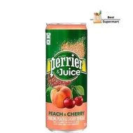 Perrier Juice Sparkling Peach Cherry Juice Beverage 250ml