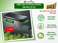 Đèn led kẹp DEYAO CF 02 S3 plus nano RGB 13w cho bể bán cạn terrarium tiểu cảnh
