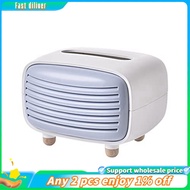 In stock-Radio Type Tissue Box Case Container Paper Towel Holder Living Room Home Decor, Convenient 