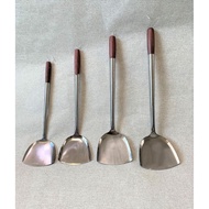 High Qualilty Stainless Steel Turner With Wooden Handle/Sudip Stainless Steel Pemegang Kayu