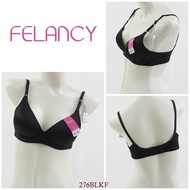 FELANCY Women's Underwire Bra Thin Foam Full Cup size 38A Plain Motif / Wireless Wirefree Underwear 