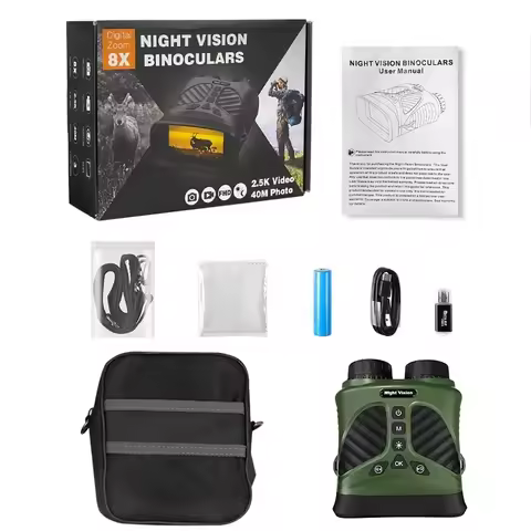 DT39 Night Vision Binoculars 8X Digital Zoom 1080P HD 850nm Infrared Telescope Goggles Full Dark 300