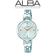 [Official Warranty] Alba AH8333X AH8333X1 Women's Analog Quartz Silver Stainless Steel Strap Watch