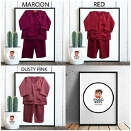 15 WARNA BAJU MELAYU PEARL SKIN BUDAK RAYA 2021 MAROON/RED/DUSTY PINK