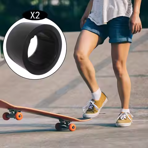 2x 90mm Skateboard Motor Tire Skin E-skateboard PU Wheel Cover Accessories