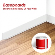 1 Roll Self-Adhesive Baseboard Trim, 8cm(≈3.15 Inch)*2M(≈6.56 Feet) Flexible Vinyl Molding, Peel And