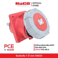 PCE เต้ารับแบบฝังทรงเฉียง (IP67) 125A 400V 5Pin รุ่น PCE-445-6