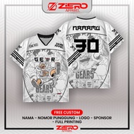 LUFFY GEAR 5 OVERSIZE JERSEY CUSTOM NAME AND NUMBER UNIT FULLPRINT