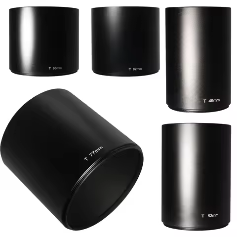Telephoto Metal Lens Hood Metal Sunshade Cover For Canon Nikon 49/52/55/58/62/67/72/77/82/86/105mm
