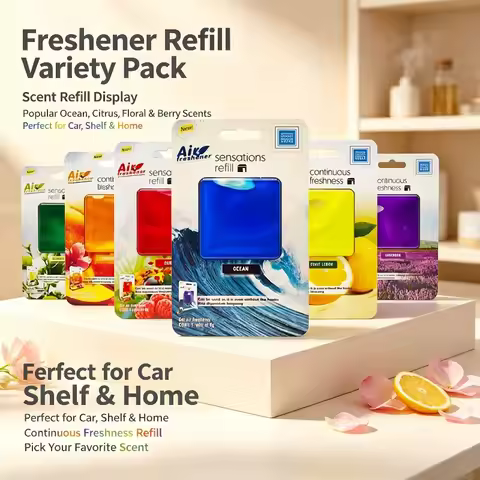 Gel Car Air Freshener Refill 6 Pack Mixed Scents Long Lasting Fragrance For Car Home Closet Spaces