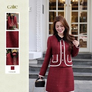 Tweed eveningJacket with German collar and felt trim, high quality material, fashion party Calie Ak0