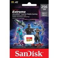 SanDisk Extreme microSDXC Card V30 U3 A2 256GB 190MB/s R, 130MB/s W (SDSQXAV-256G-GN6GN) Mobile Gami
