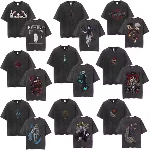 Men Women Short Sleeve T Shirt Fashion Casual Cotton T-Shirt Anime Jujutsu Kaisen Toji Fushiguro Gra