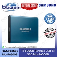 Samsung T5 500GB Portable USB 3.1 SSD MU-PA500B (3-Year SG warranty)