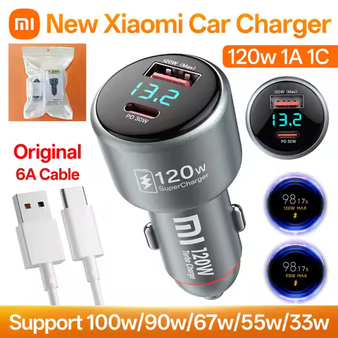 Xiaomi Car Usb Charger 120W 90W 67W 12V Car Phone Charger 1a1c Xiaomi 14 15 Ultra 14T Pro Poco F7 Ul
