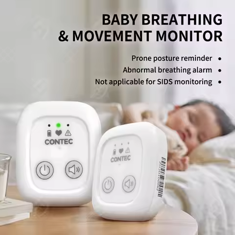 Baby Breathing Movement Monitor,Infant Respiratory Sensor with Vibration Sound Alarm,Sleep Safety Ab