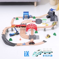 Get Gifts🎀Thomas Wooden Track Electric Train Set Motor Car Crh Harmony Compatible with XiaomibiroIkea Building Blocks To
