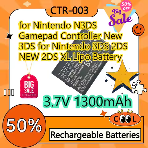 3.7V 1300mAh CTR-003 Battery for Nintendo N3DS Gamepad Controller New 3DS for Nintendo 3DS 2DS NEW 2