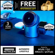 ADAM Elements Mag Tube Qi2 3-in-1 Intelligent Charging Station