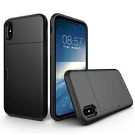 iPhone XS / X / XR / XS Max / 12 Pro Max / 11 Pro Max / 12 Mini / 12 Pro Rugged Card Slot Armour Phone Case Casing Cover